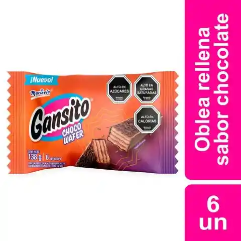 Marinela Oblea Gansito Rellena Sabor Chocolate