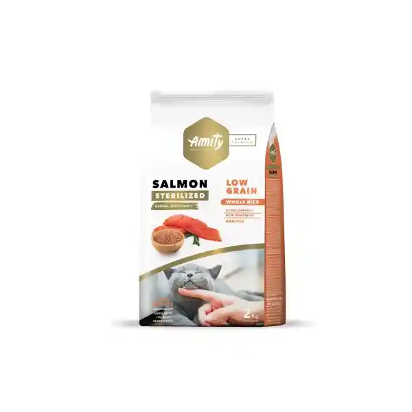 Amity Alimento Gato Adulto Esterilizado Salmón 2 Kg