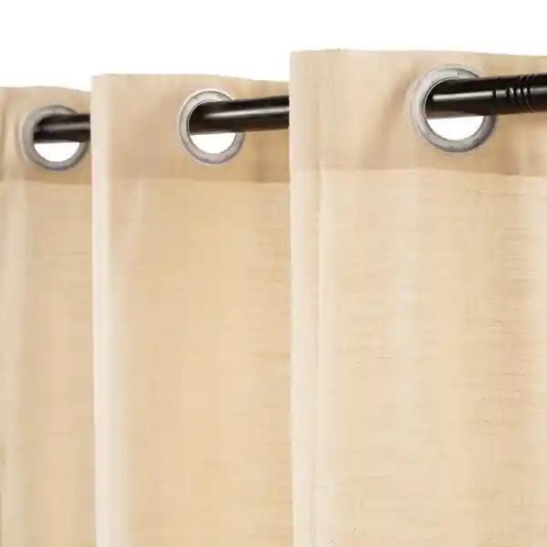 Set Cortina de Algodón Bordado 140 x 240 cm Casaideas