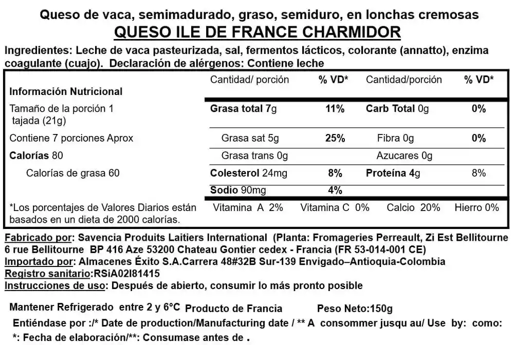 Ile De France Queso Charmidor Laminado