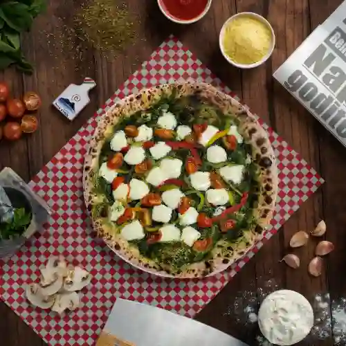 Pizza Campione D'italia - Espinaca Pimentón
