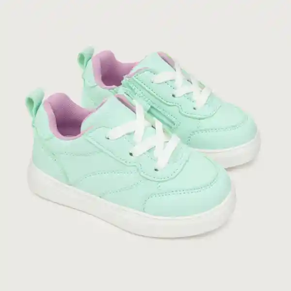 Zapatillas Urbana Cordón y Cierre Niña Aqua Talla 18 Opaline