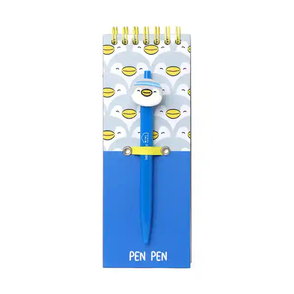 Set de Libreta Memo Con Pluma Pen Pen Mini Family Series Miniso