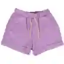 Short Franela Niña Lavanda Pillín Talla 10 A