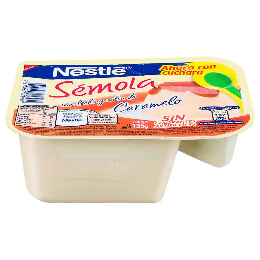 Nestlé Sémola con Leche y Salsa de Caramelo