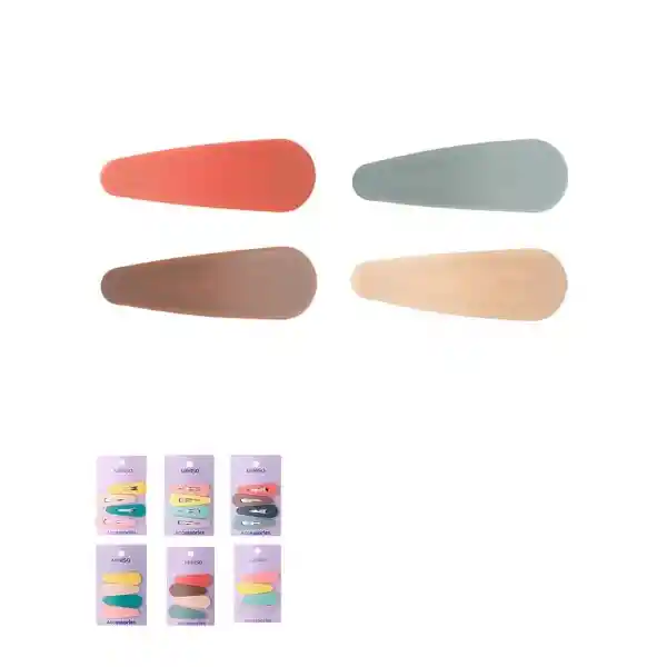 Set Broche Para Cabello Multicolor Miniso