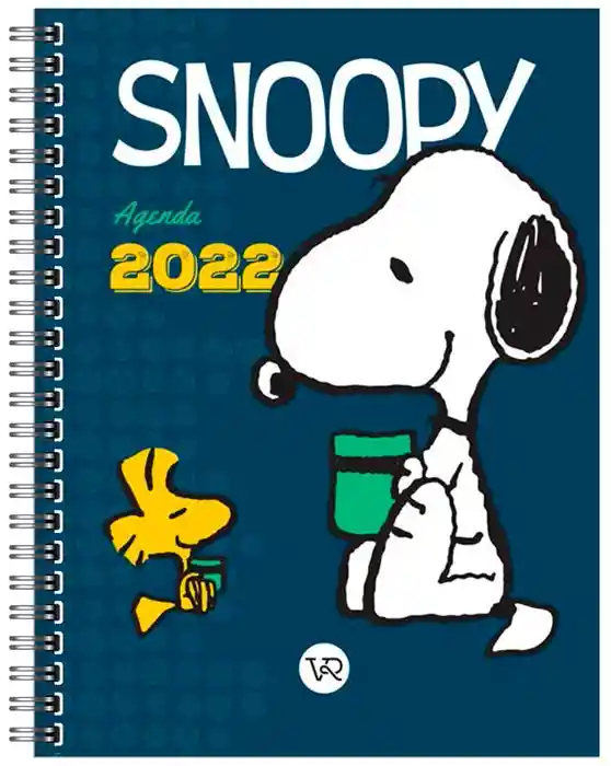 Agenda 2022 Snoopy Anillada Azul