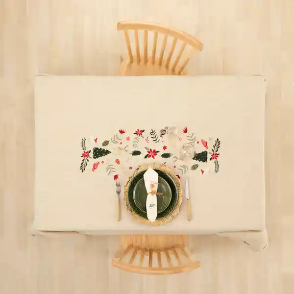 Mantel Poliéster-Lino Altezzo Navidad 150 x 210 cm Casaideas