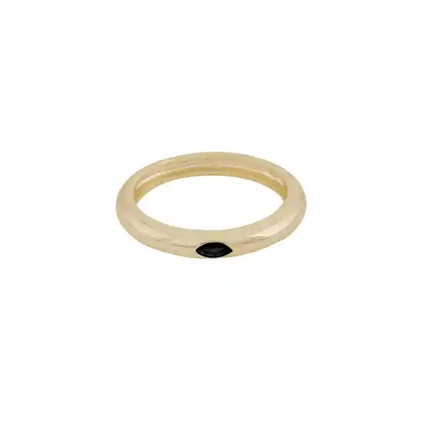 Anillo Louis Black Baño de Oro Talla 7 Noa Joyas