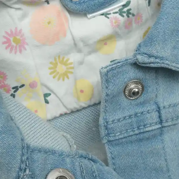 Chaqueta Denim Vuelos de Niña Celeste Talla 9M Opaline