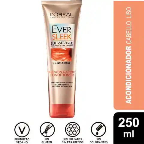 Loreal Paris-Ever Acondicionador Eversleek Keratin Caring