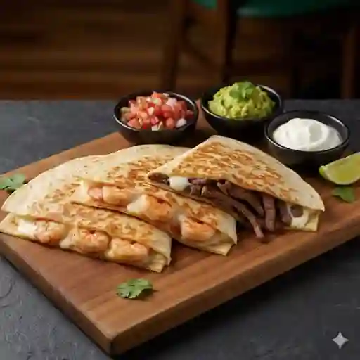 Quesadilla Mixta, Camarón, Carne O Pollo
