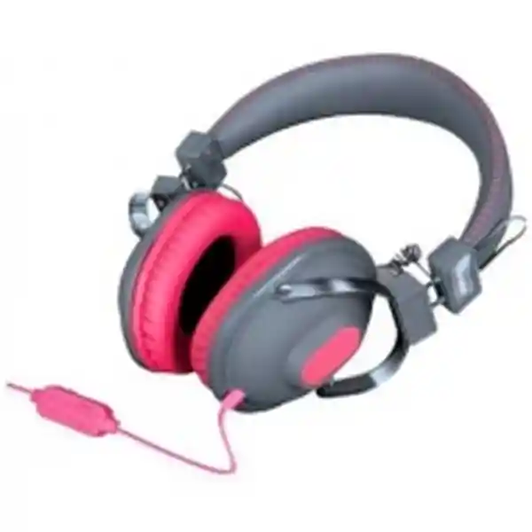 Isound Audífonos Over Ear Rosado/Gris Hm-260