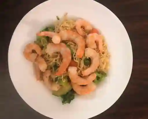 Chaumin con camarón