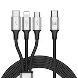 Cable Usb 3 en 1 Tipo C a Micro + Lightning + Tipo C