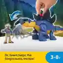 Imaginext Juguete Jurassic World Stegosaurus & Dr. Grant