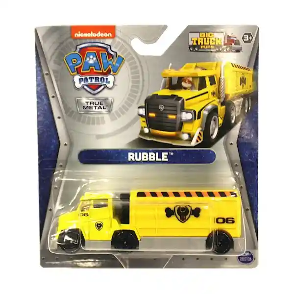 Vehículo True Metal Big Truck Pups Paw Patrol Rubble