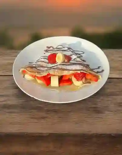 Waffle Manjar y Fruta