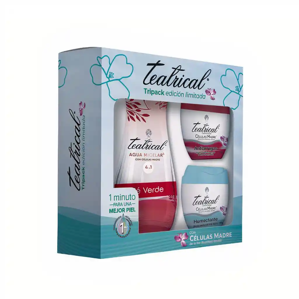 Teatrical Agua Micelar + Crema Humectante + Crema Antiarrugas