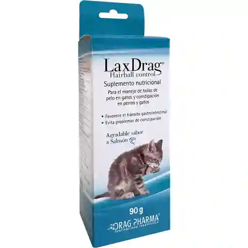 Drag Pharma Lax Drag Suplemento Nutricional para Gatos y Perros con Sabor a Salmón