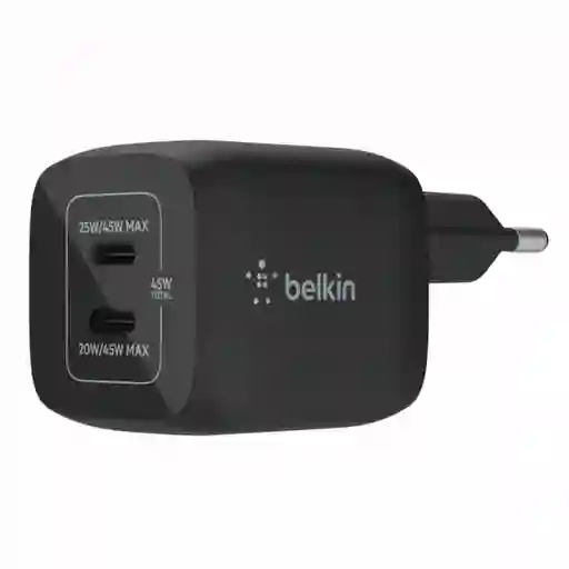 Belkin Cargador 45W 2X Usb-C Negro
