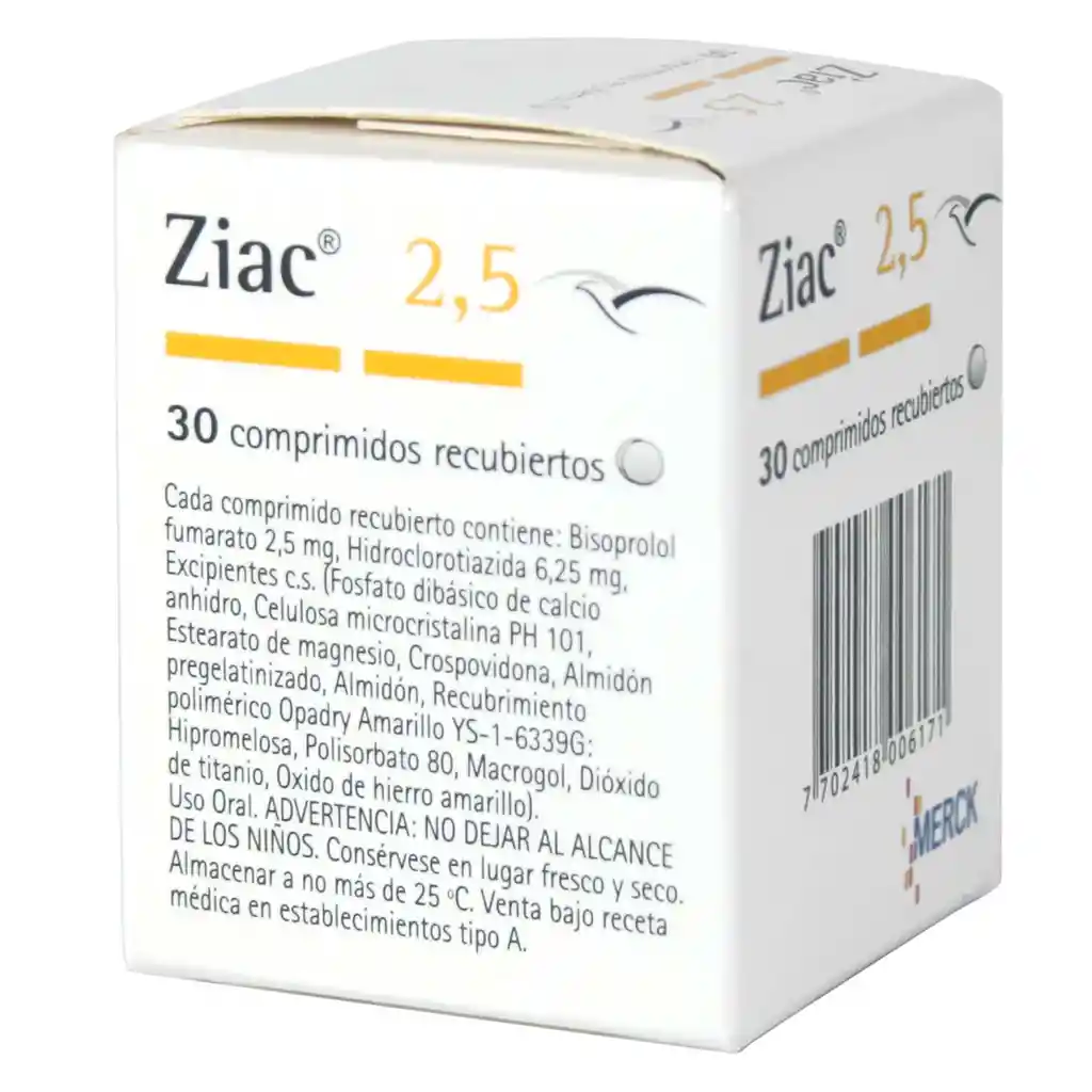 Ziac medicamento en comprimidos