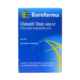 Clavam Duo 400 mg-57 mg/5 mL Polvo para Suspension Oral
