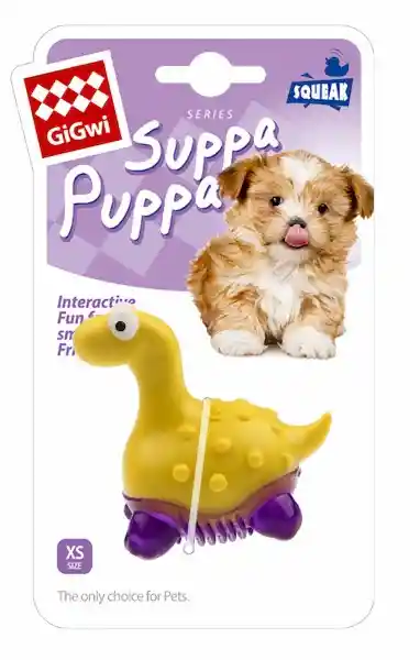 Gigwi Juguete Cachorro Dinosaurio Amarillo