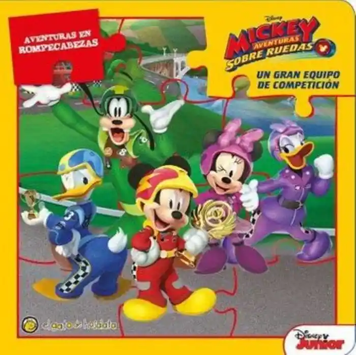 Libro Mickey Aventuras Sobre Ruedas. Puzzle