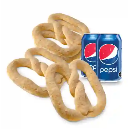 6 Pretzel gourmet salado + 2 bebidas