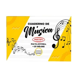 Artel Cuaderno Pauta Música 10 Hojas