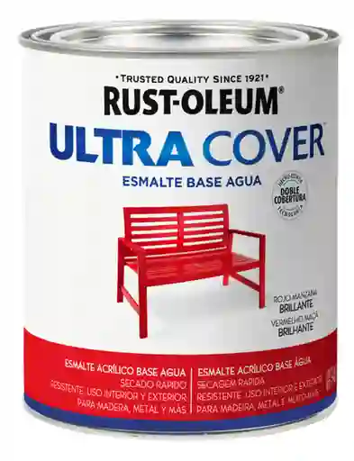 Ultra Cover Rust Oleum Esmalte Al Aguarojo Manzana Brillante