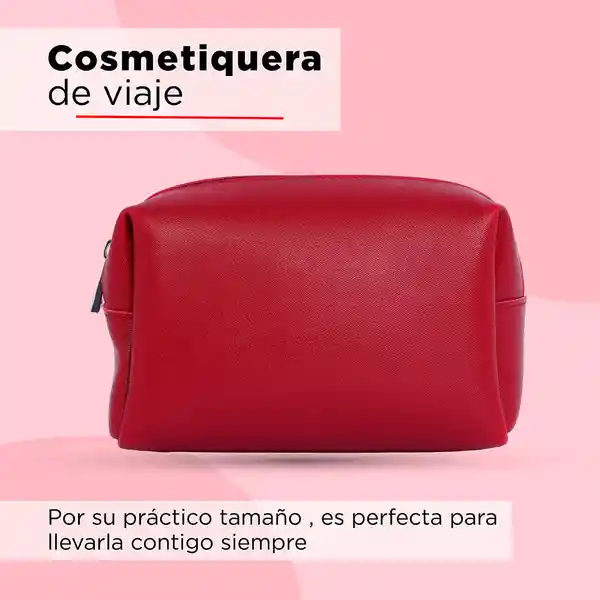 Miniso Cosmetiquera Viajera Color Rojo Violeta 