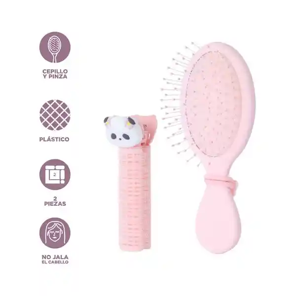 Cepillo Para Cabello Con Pinza Miniso