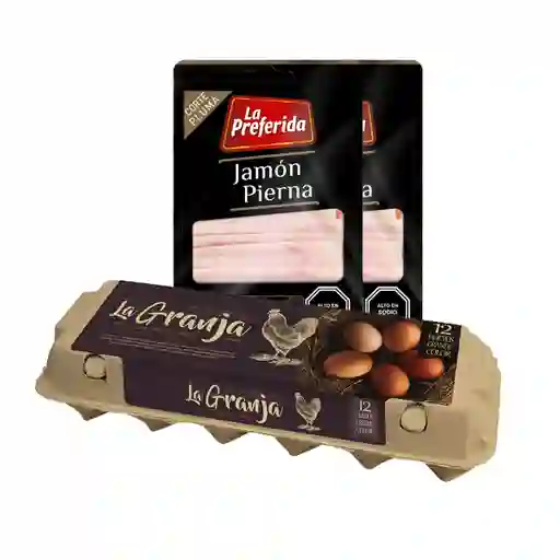 Combo la Granja Huevos Grandes Color + La Preferida Jamón