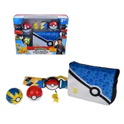 Pokemon Bolso Entrenador Con 2 Pokebolas Cinturón Pikachu