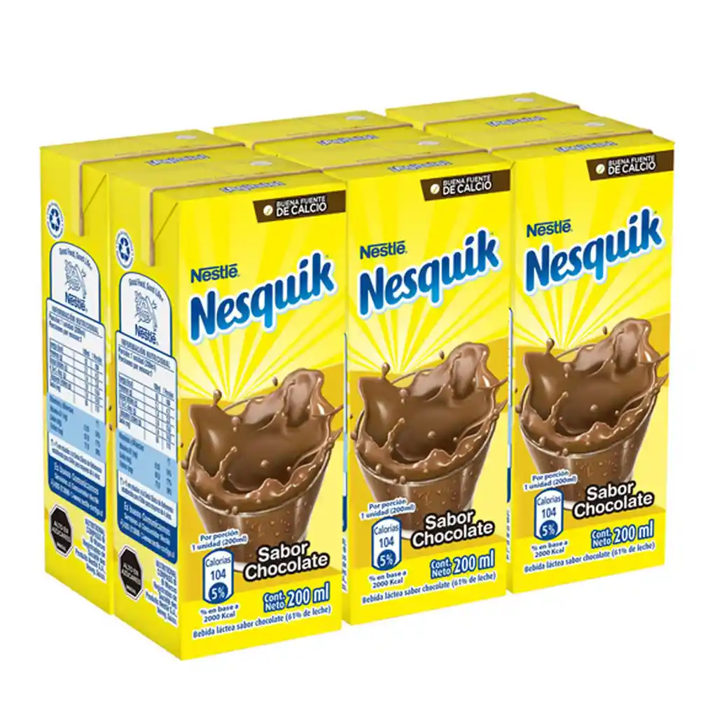 Nesquik Leche Chocolate Semidescremada 6 Un