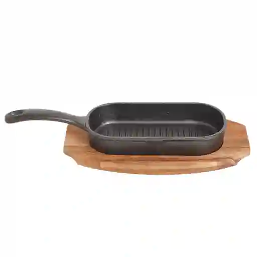 Grill Cast Iron Base Acacia 31 x 10 x 3.5 cm