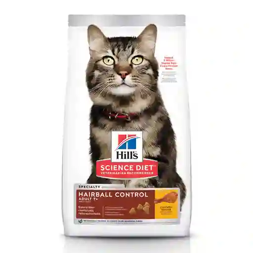 Hills Alimento para Gato Adulto Hairball Control 7+ Sabor a Pollo 