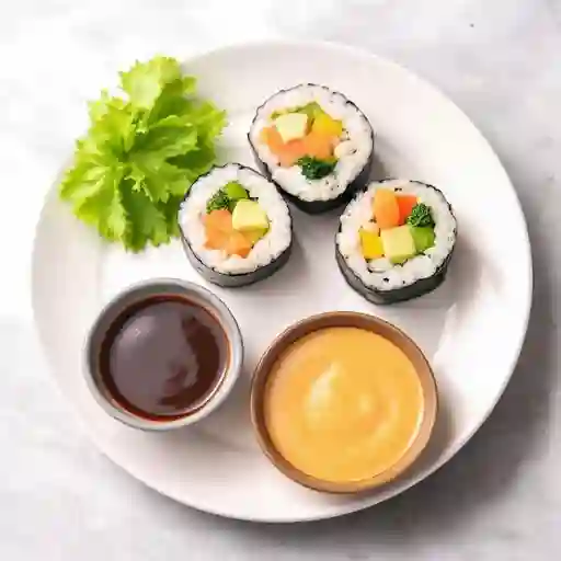 2 Rolls vegetarianos