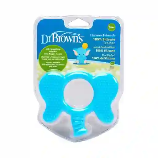 Dr. Browns Mordedor Flexible Elefante 3M+ Azul TE002