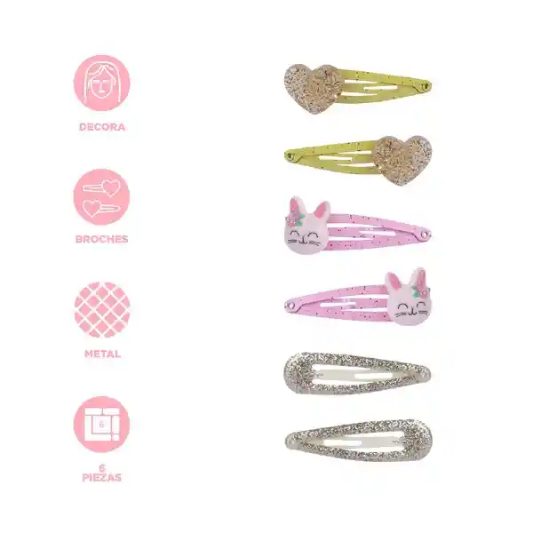 Set Broche Para Cabello Conejitos Miniso