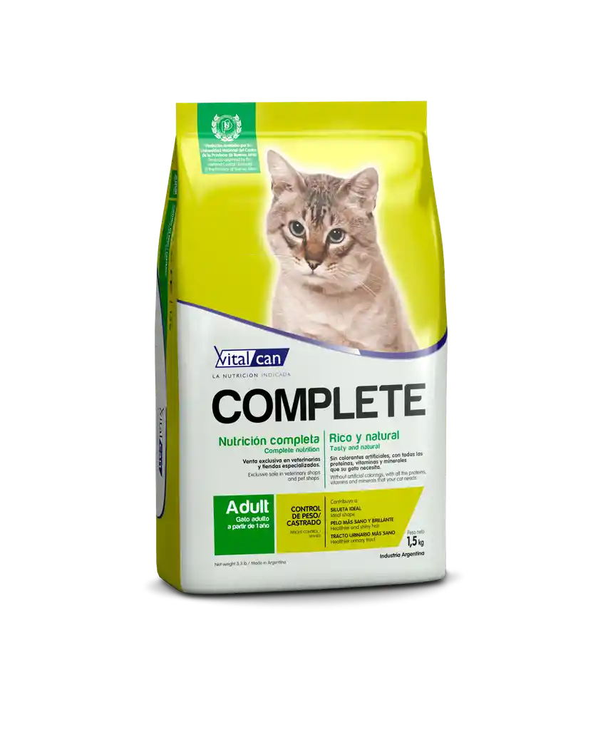 Vitalcan Alimento Para Gato Complete Control De Peso Castrado