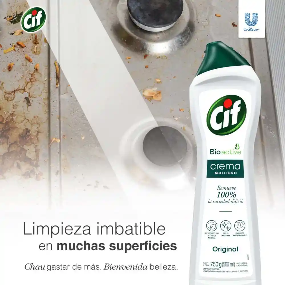 Cif Limpiador Multiuso en Crema Limón 