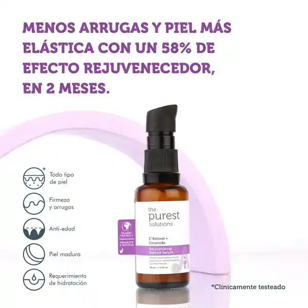 The Purest Solutions Sérum Antiedad Con Retinol 1% y Ceramida