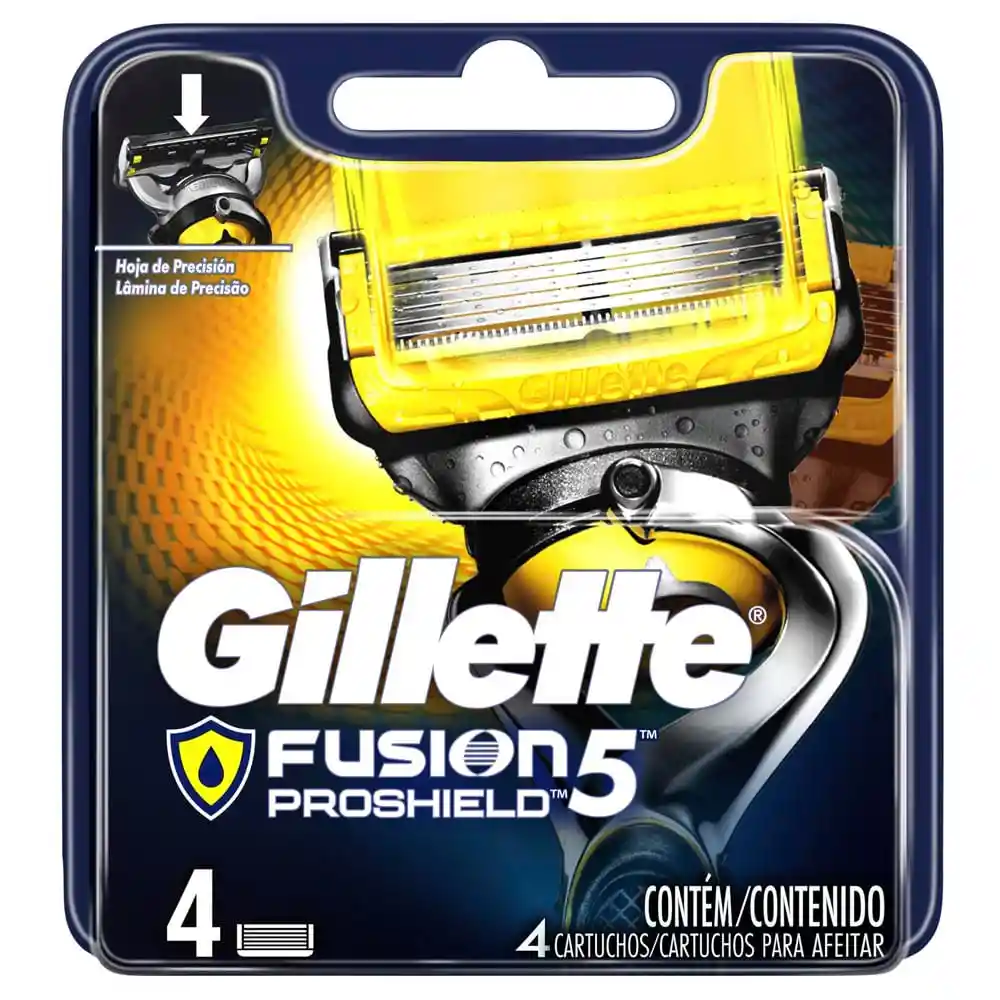 Gillette Hojas Y Maquinas De Afeitar Gille Fusi Progl Repx4