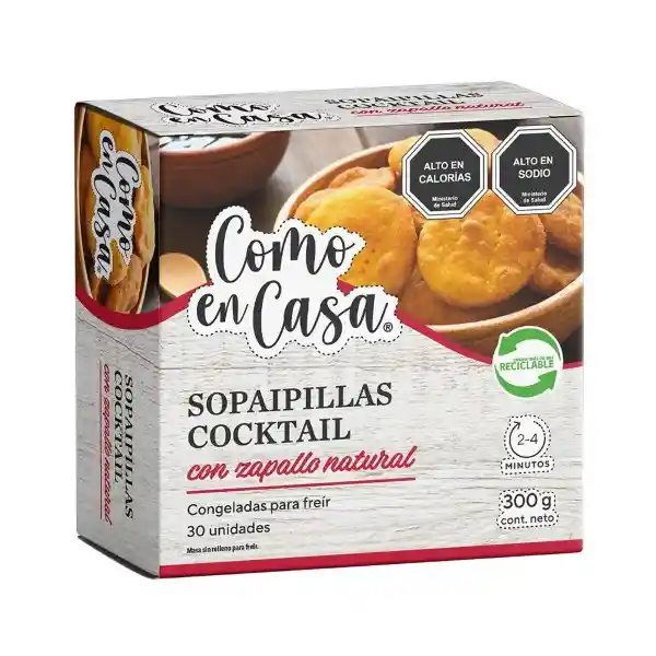 Como en Casa Sopaipillas Cocktail Con Zapallo Congelada