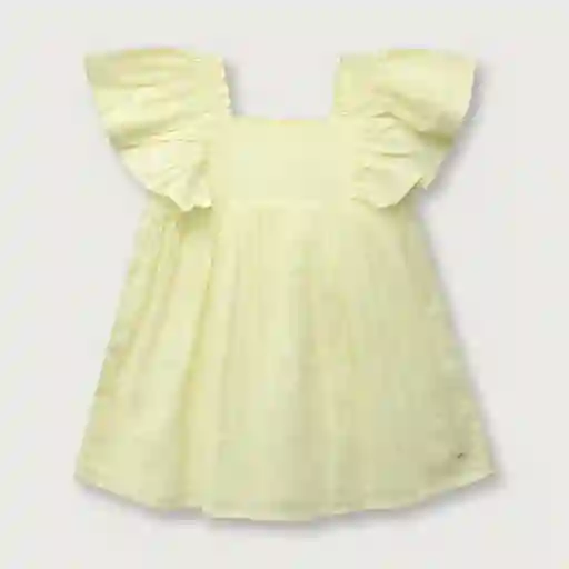 Vestido Lino de Niña Lima Talla 6M Opaline