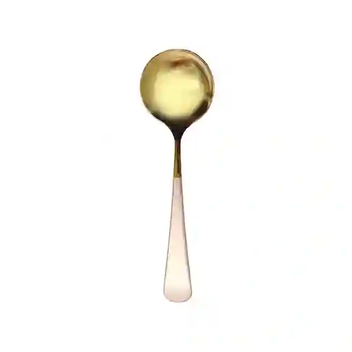 Miniso Cuchara Para Sopa Dorada Light Luxury Rosa y Dorado