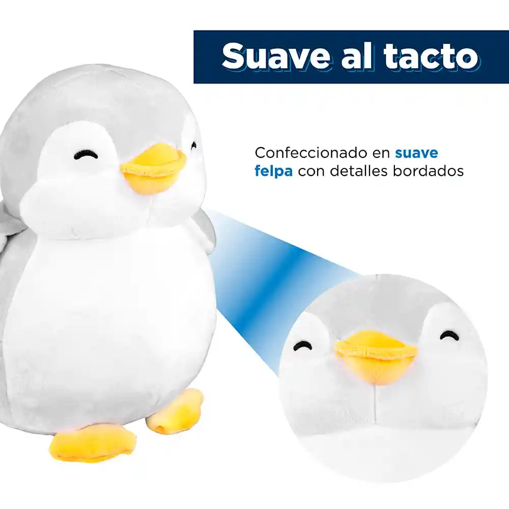 Miniso Peluche De Pingüino Color Gris